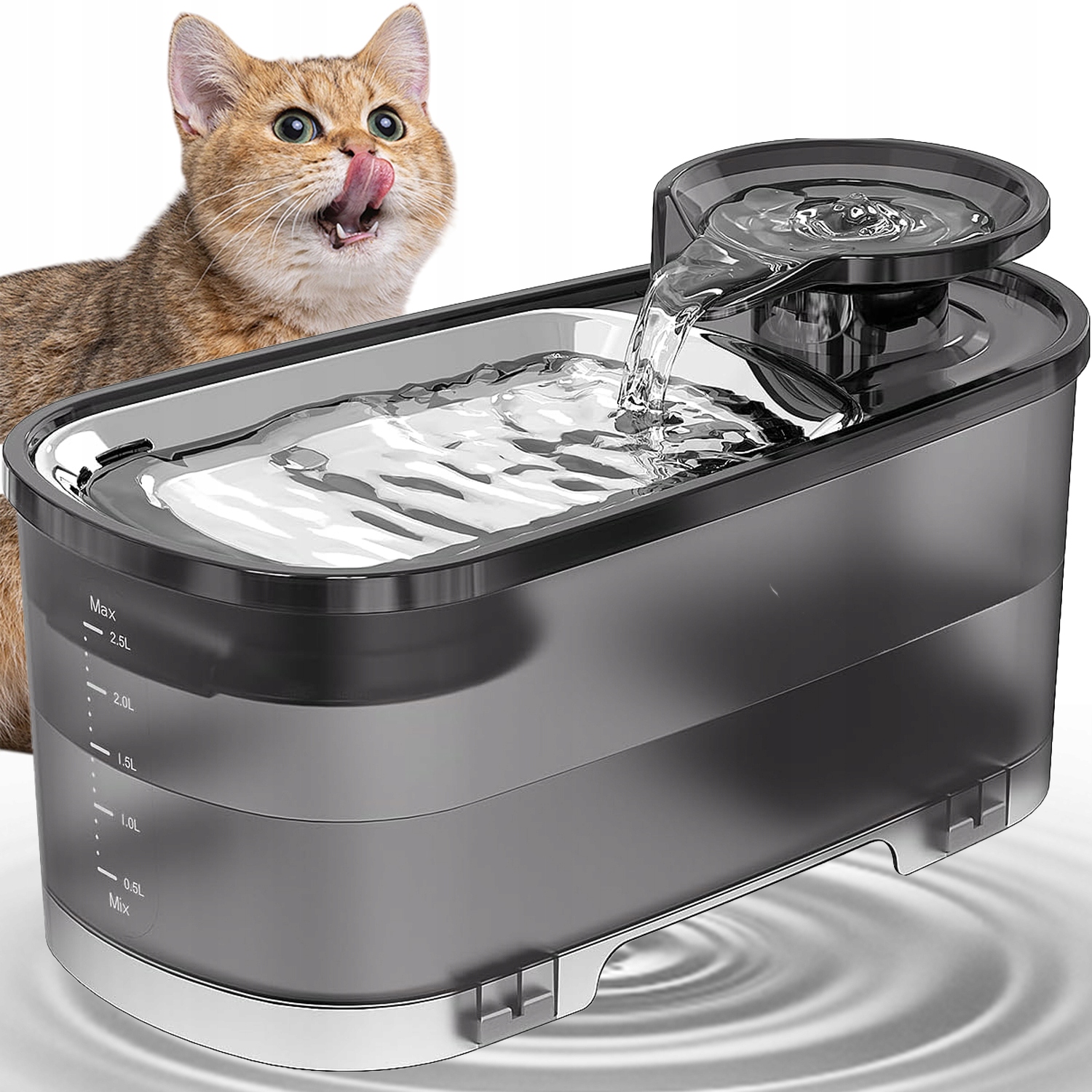 Levně Fontána Pro Domácí Zvířata 2.5 L Automatická Pro Kočky Psa Uhlíkový Filtr