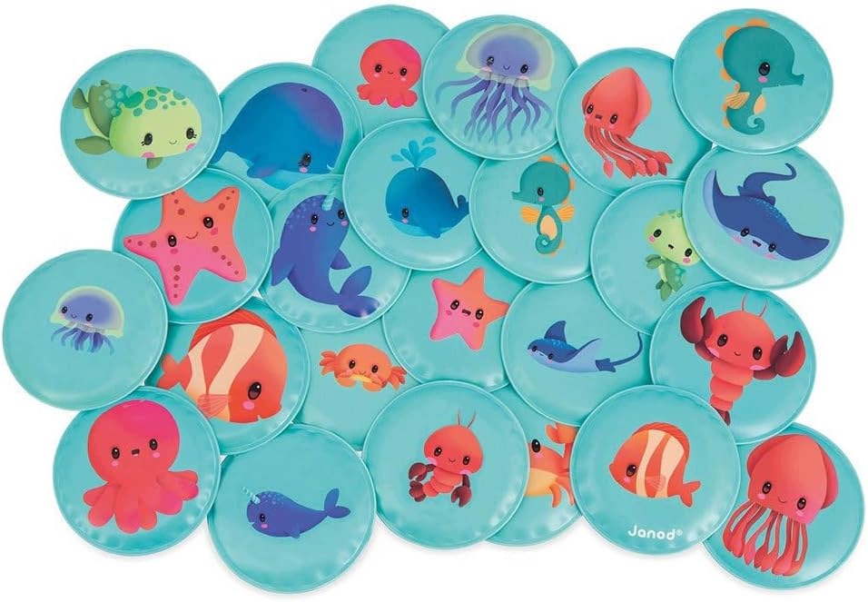 Janod Memo My Babies Animals do kąpieli 24 pływające elementy od 24