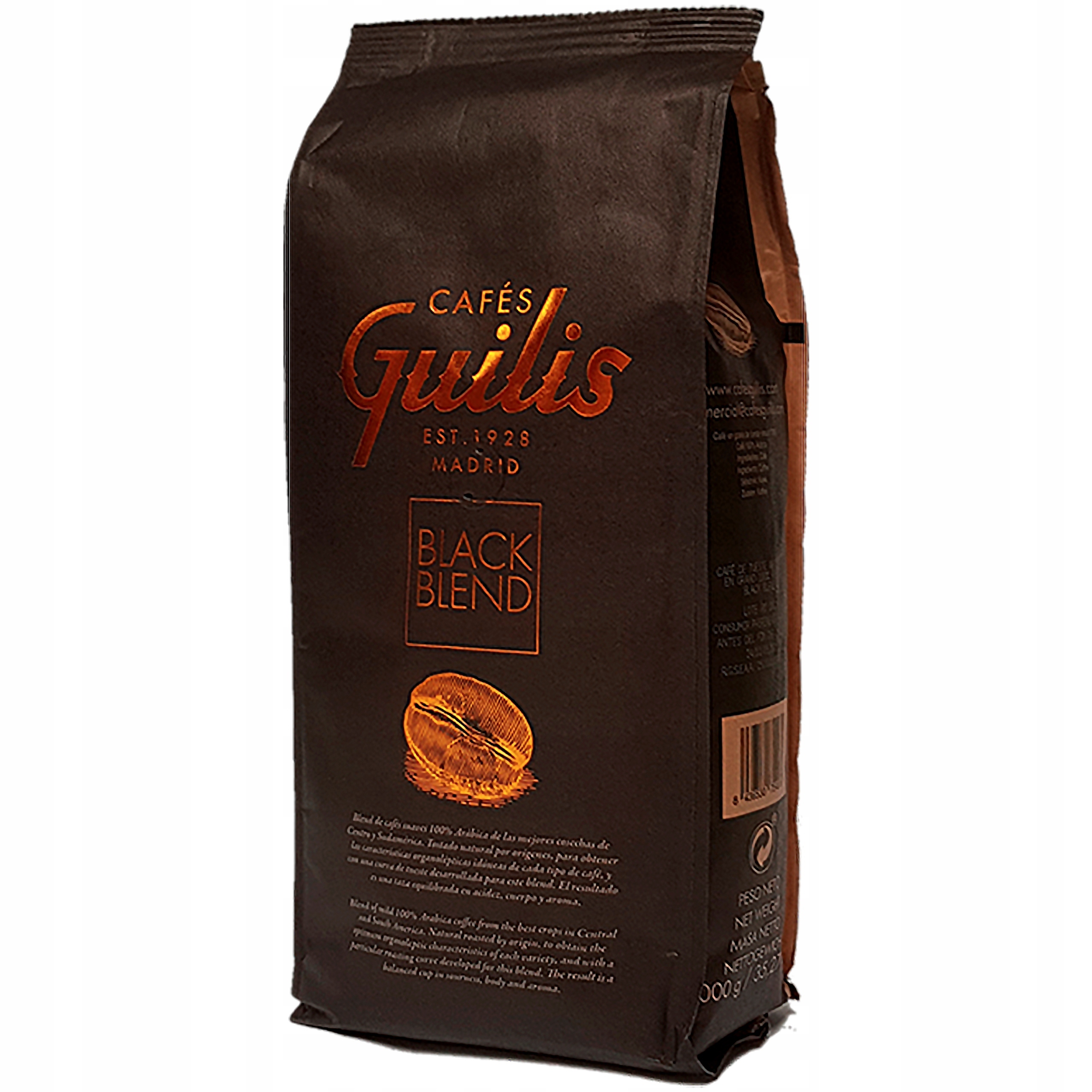 Káva zrnková Black Blend 100% Arabica 1 kg Káva do domácnosti Káva do kanceláře