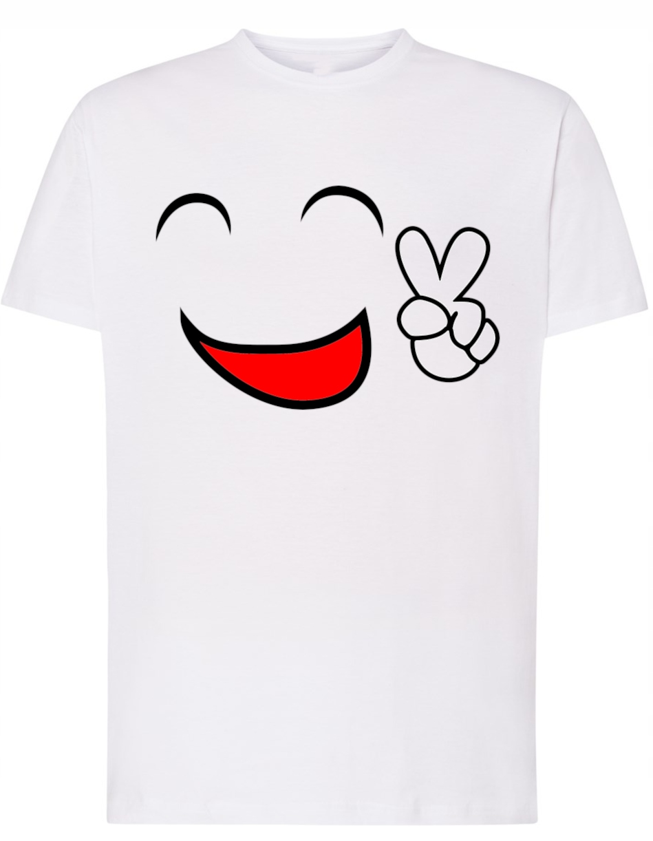 

T-Shirt koszulka nadruk uśmiech r.XL
