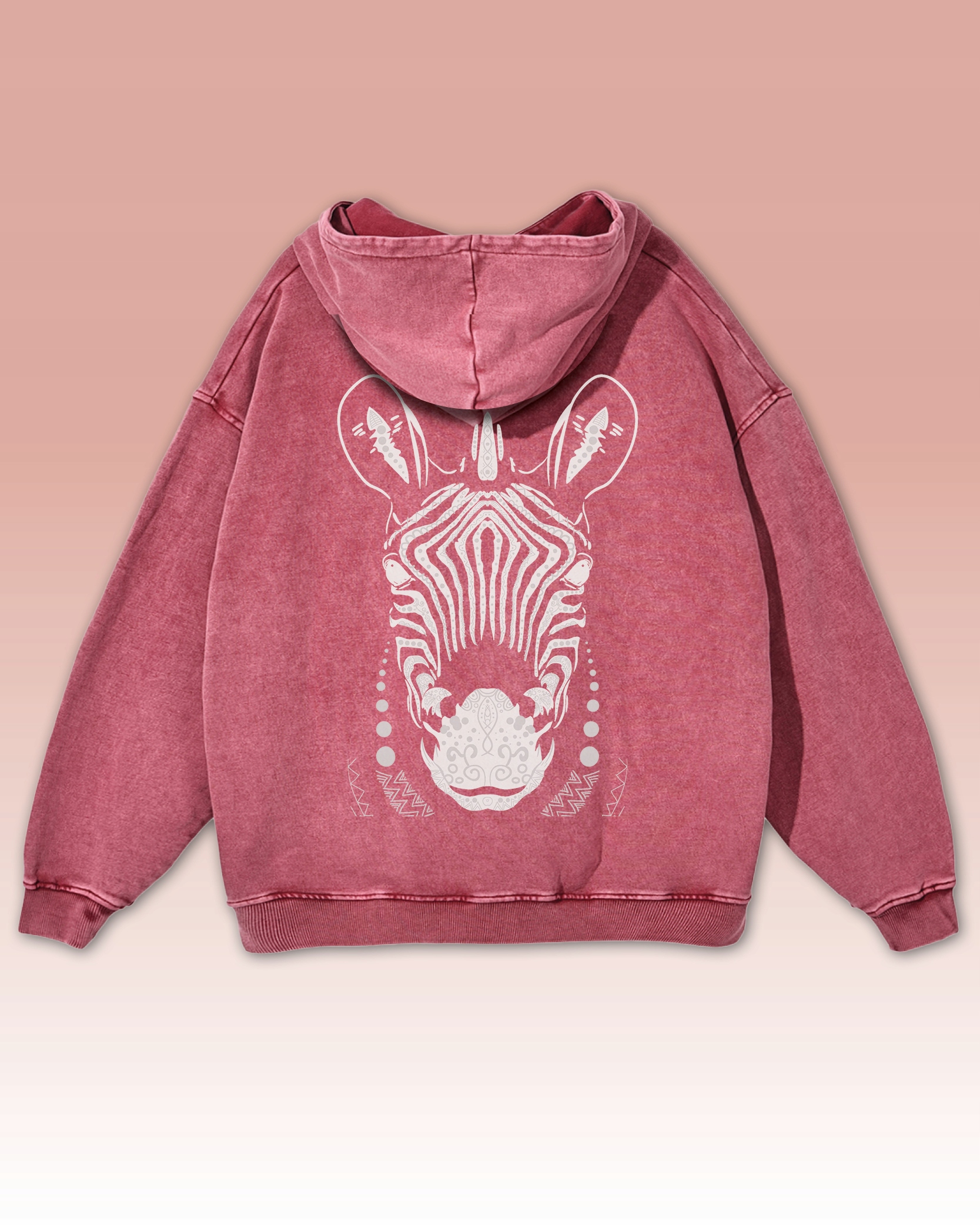 Mikina Zebra Safari Divoká příroda Exotická Zebra Červená M