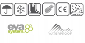 Białe Kalosze Piankowe Grenlander ocieplane 46 Wysokość wysokie