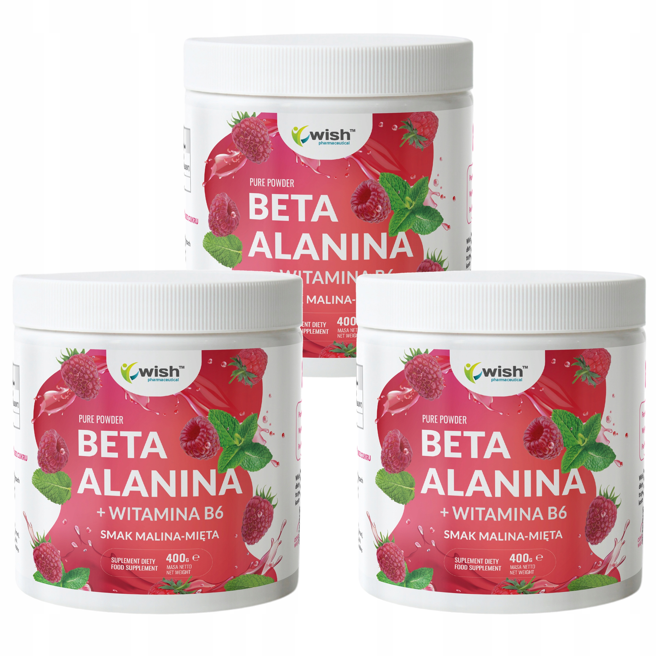 Beta Alanin 1200 g malina-máta Vytrvalost Pumpa Povzbuzení Energie Síla