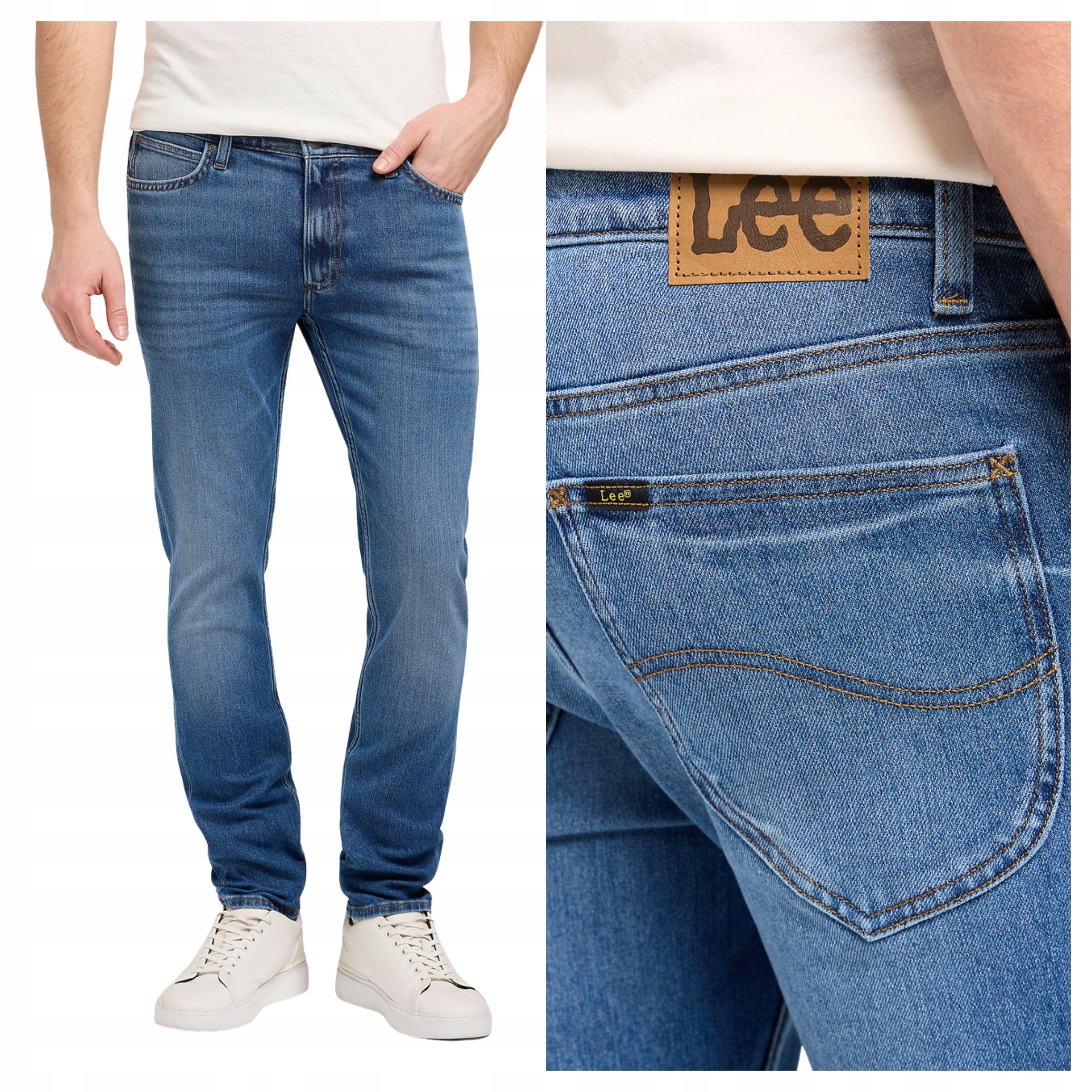 Pánské kalhoty Lee Luke Slim Fit Džíny Modré Armstrong W33 L34