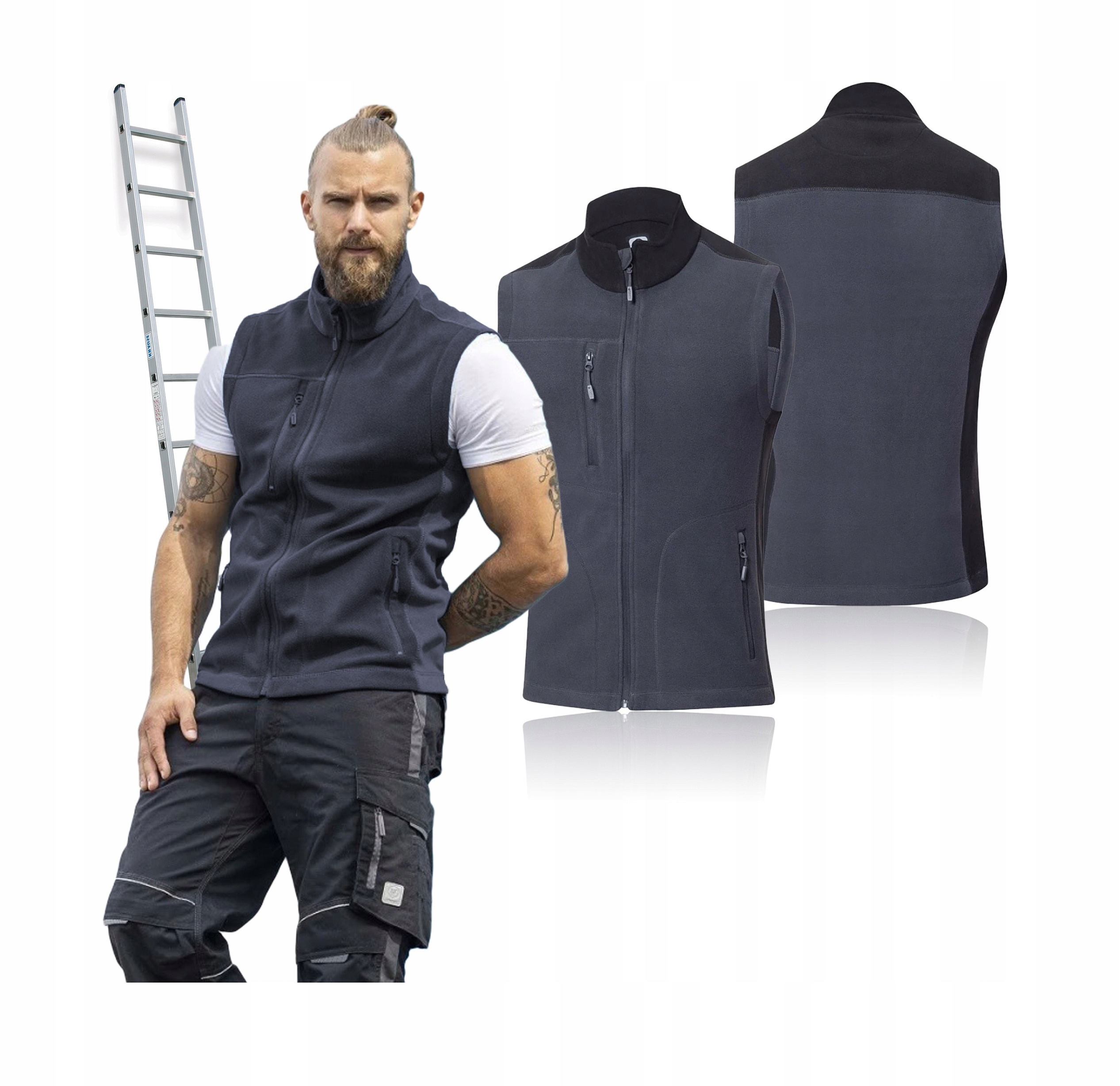 Kamizelka Robocza Ciepła Polarowa Męska Bezrękawnik Polarowy Ardon Martin