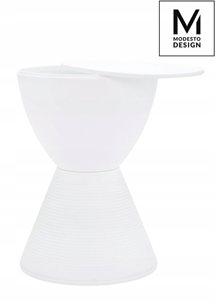 MODESTO stołek TAMBURO biały - polipropylen Marka Modesto