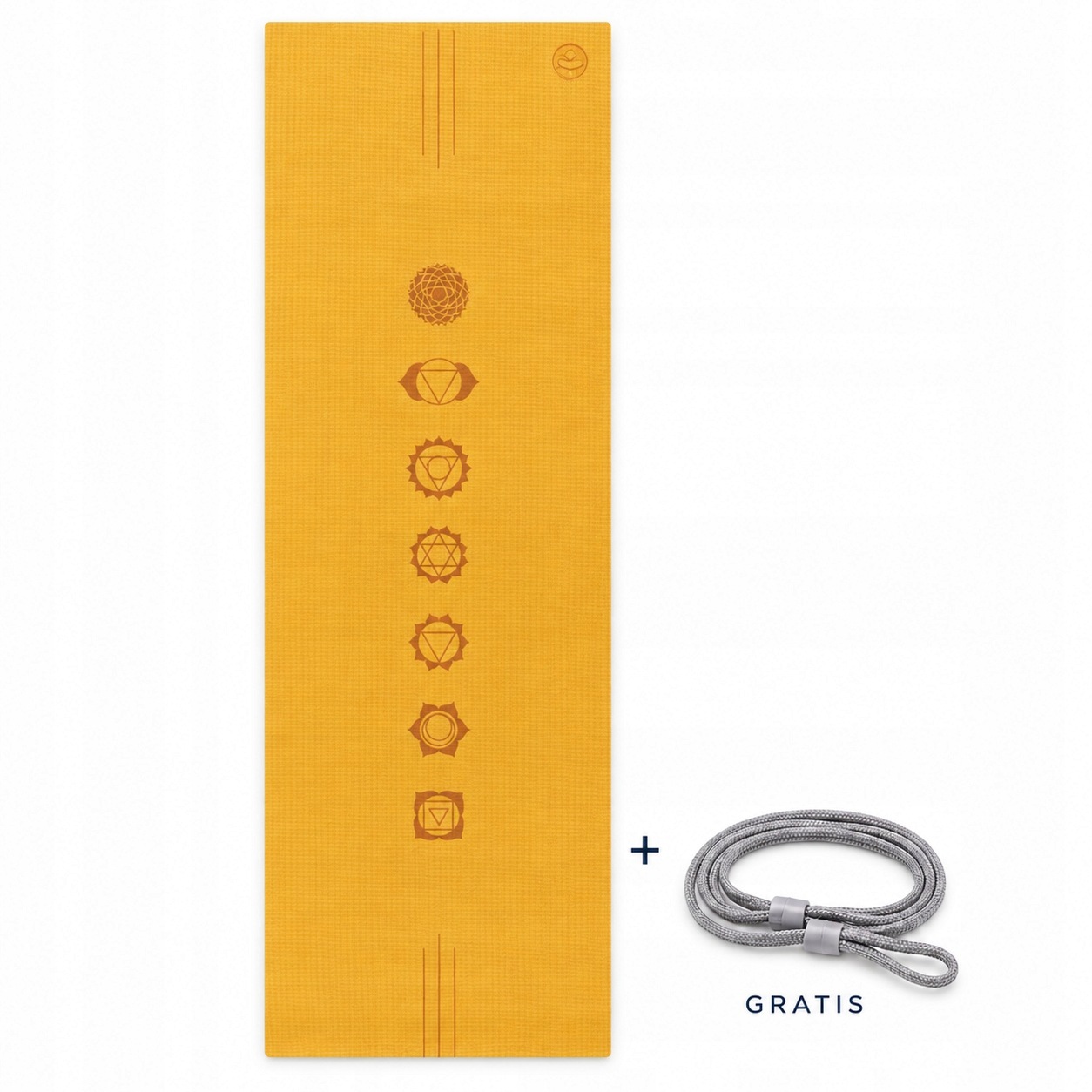 Podložka na jógu Bodhi Leela 4,5mm Chakralign pásek bonus pilates protiskluzová
