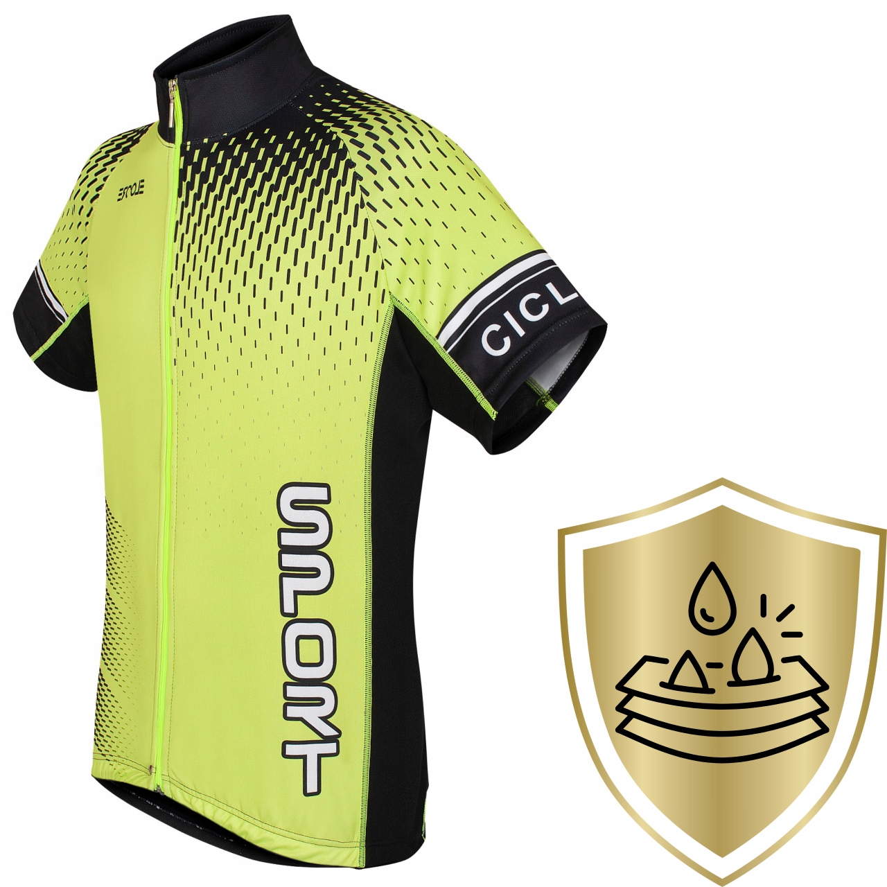 Przewiewna KOSZULKA ROWEROWA bluzka na rower męska damska neonowa ODBLASK M Rodzaj Rozpinane