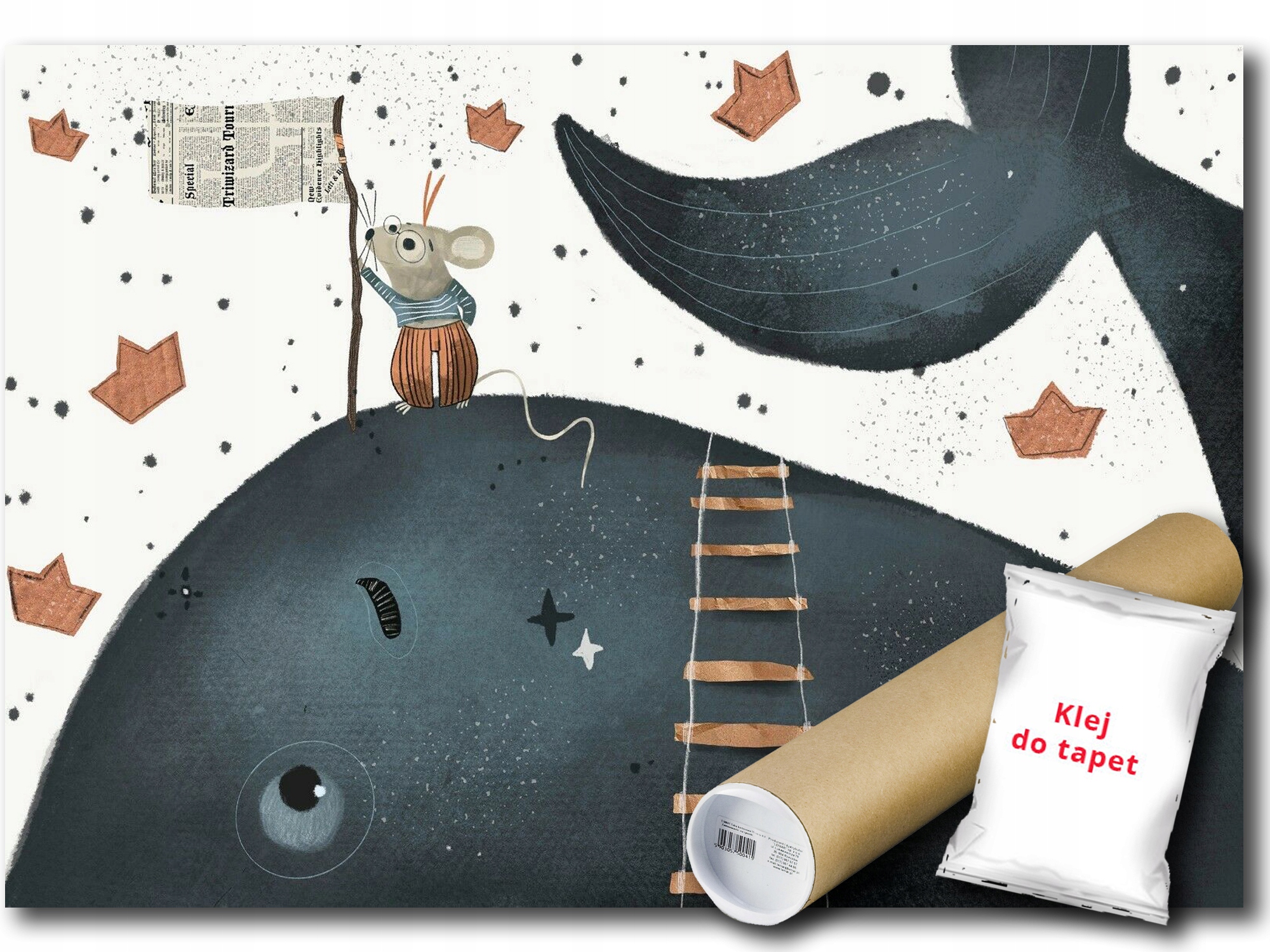 Vinylová Fototapeta Veľryba Myš 254x184