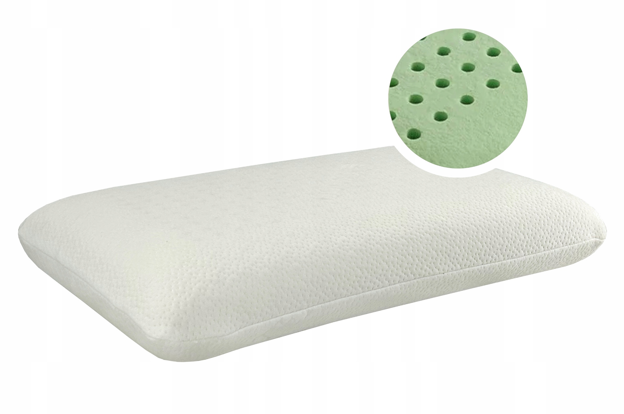 Подушка Visco Memory GREEN LINE мягкая алоэ 64 см