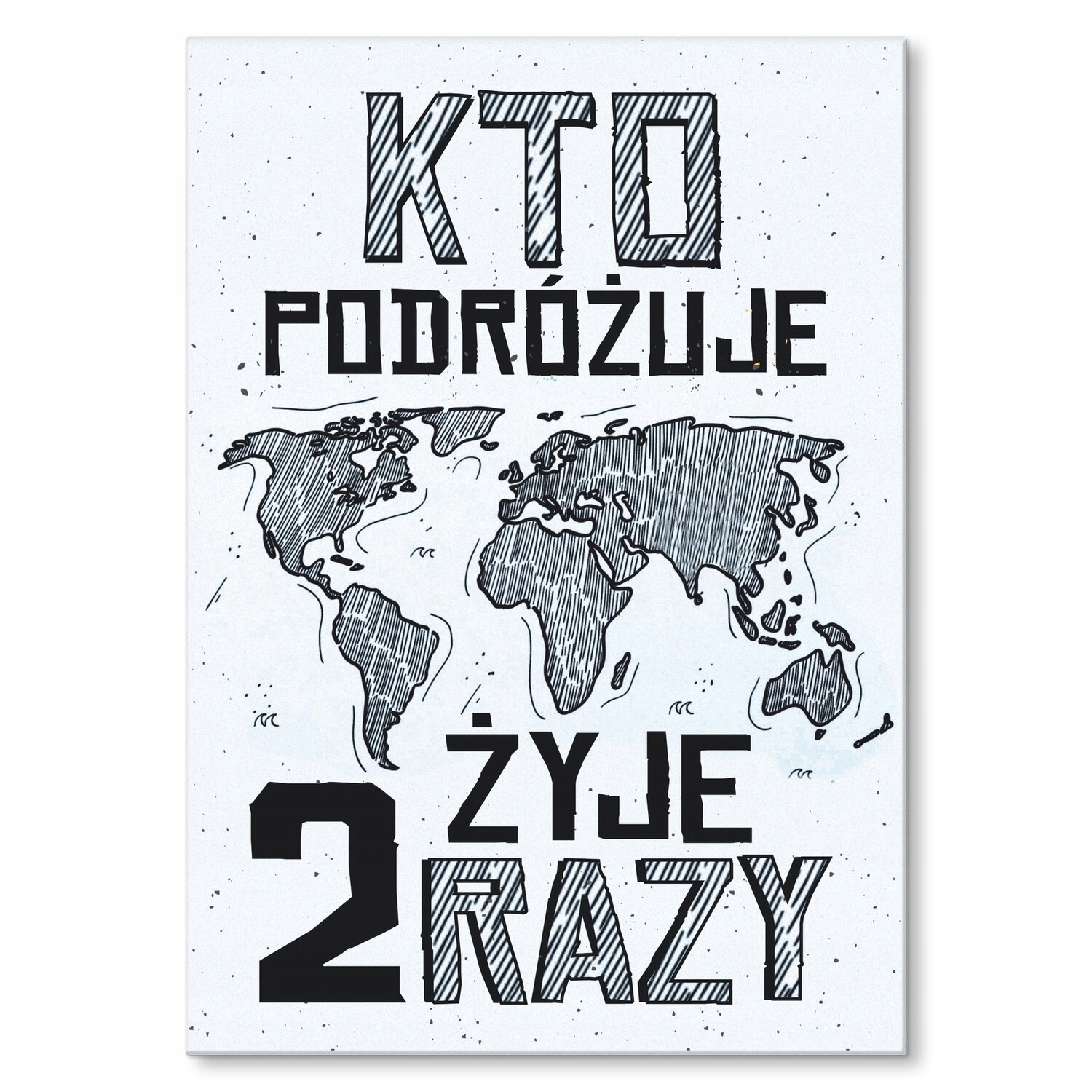 Kovový plakát Kdo cestuje žije Dárek 42 x 59 cm