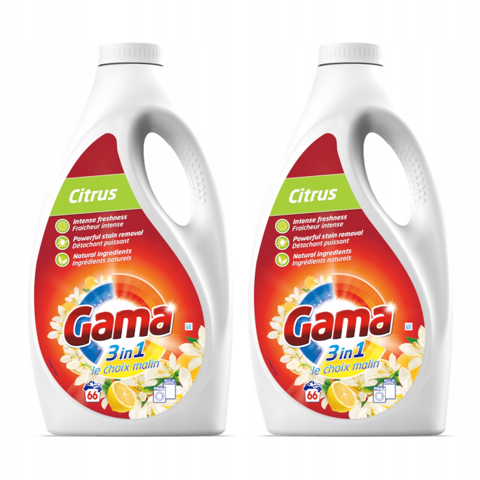 Levně 2x Gel na praní Gama Citrus univerzální 66 praní 3 l