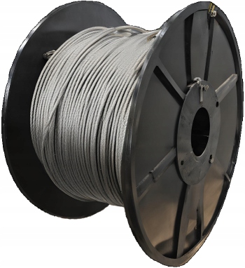 Lina linka stalowa Ocynkowana -- 6x19 -- 5mm -- 50m -- Szpula