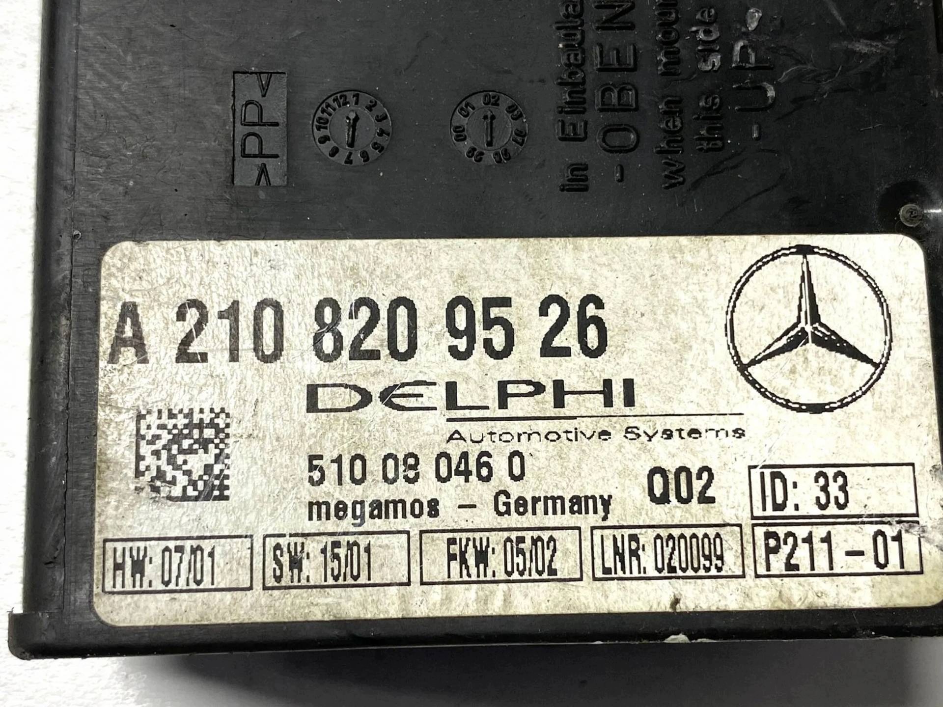 modulo alarmu Mercedes-Benz E W210 facelift S210 2002 A2108209526