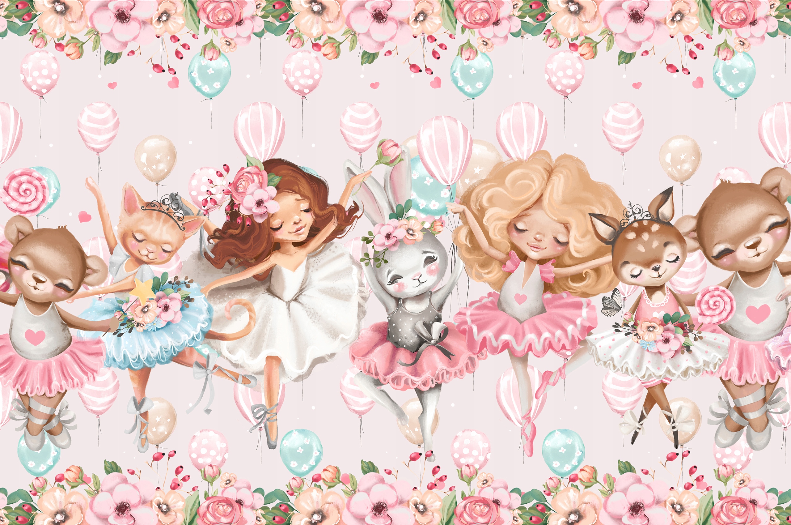 Fototapeta Pre Deti Pre Dievčatko Ružové Baletky 588x260 RB01