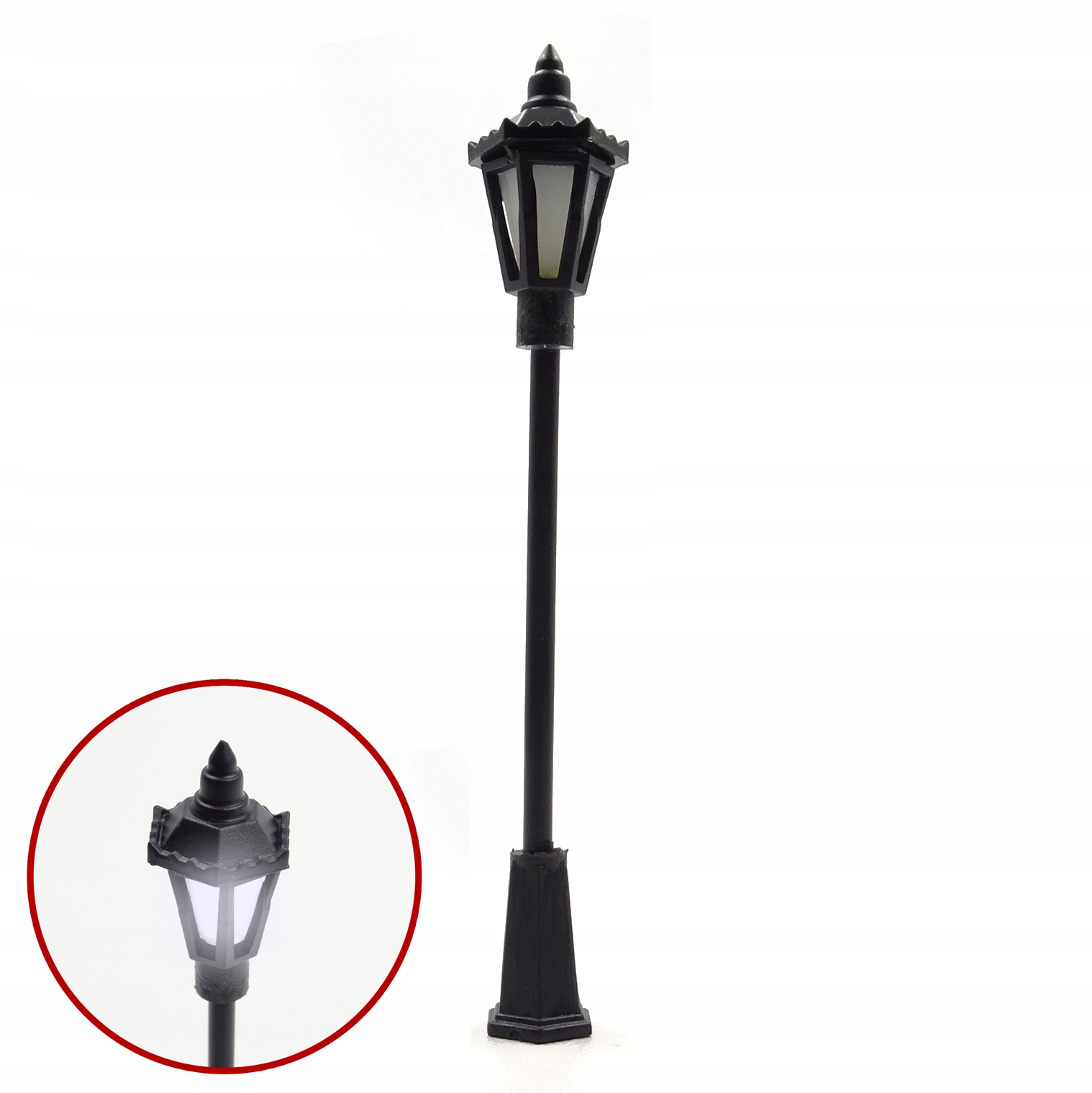Lampa latarnia retro H0 1:87 na makietę kolejową