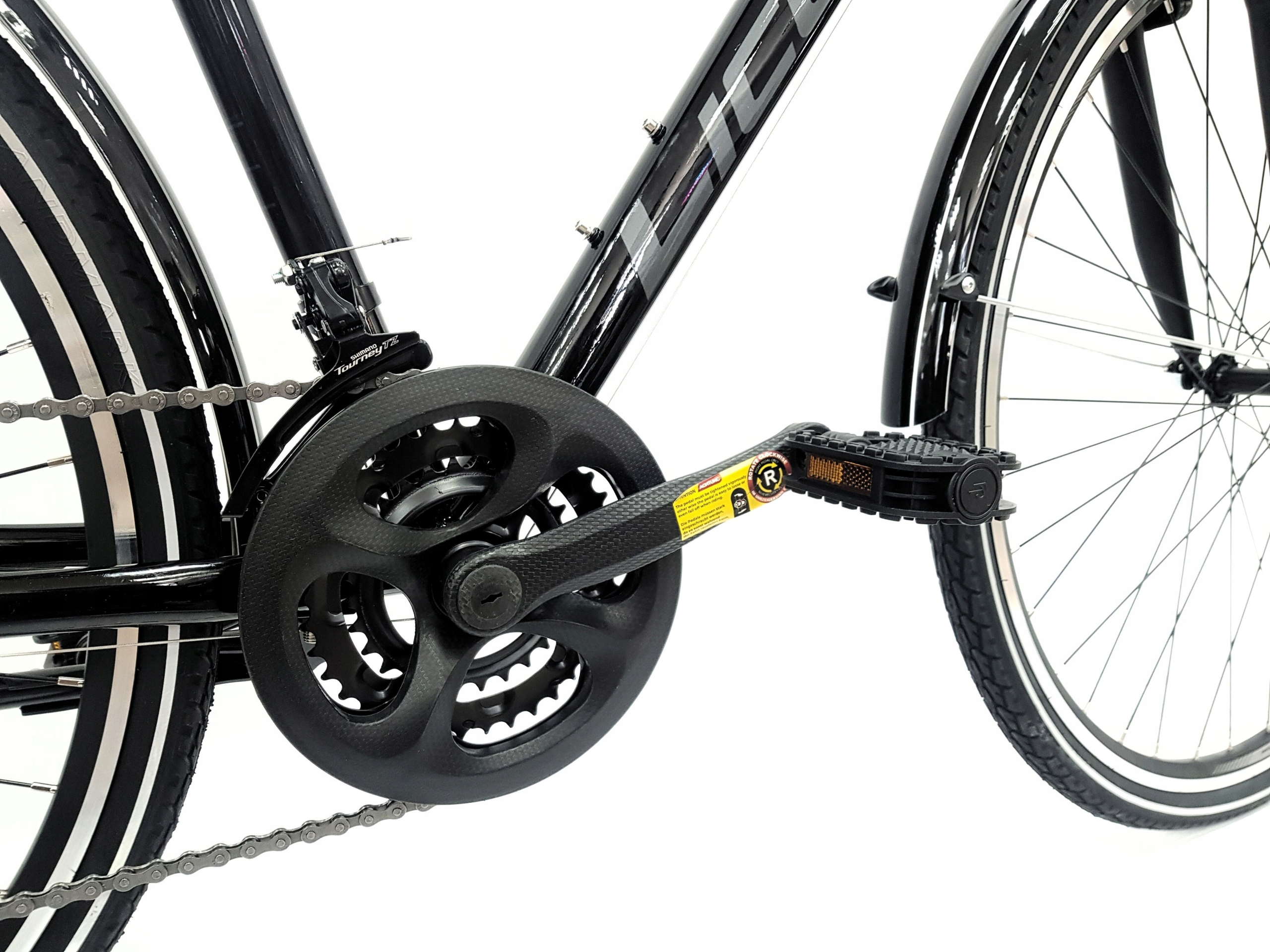 Trekkingowy Damski Rower 28 Światła Bagażnik Błotniki Dzwonek Stopka Cyngle Waga 17 kg