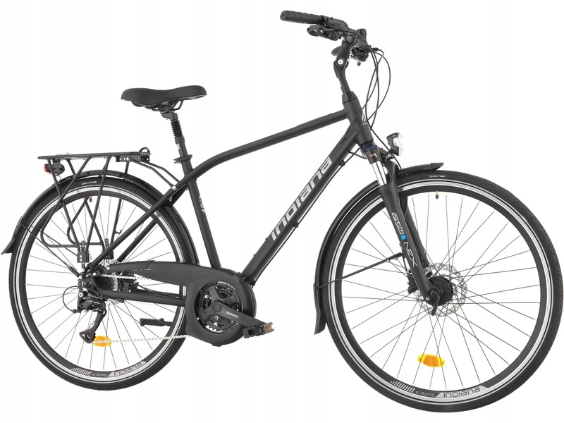 Rower trekkingowy Indiana X-Road 4.0 M19 28 cali męski Czarno-srebrny
