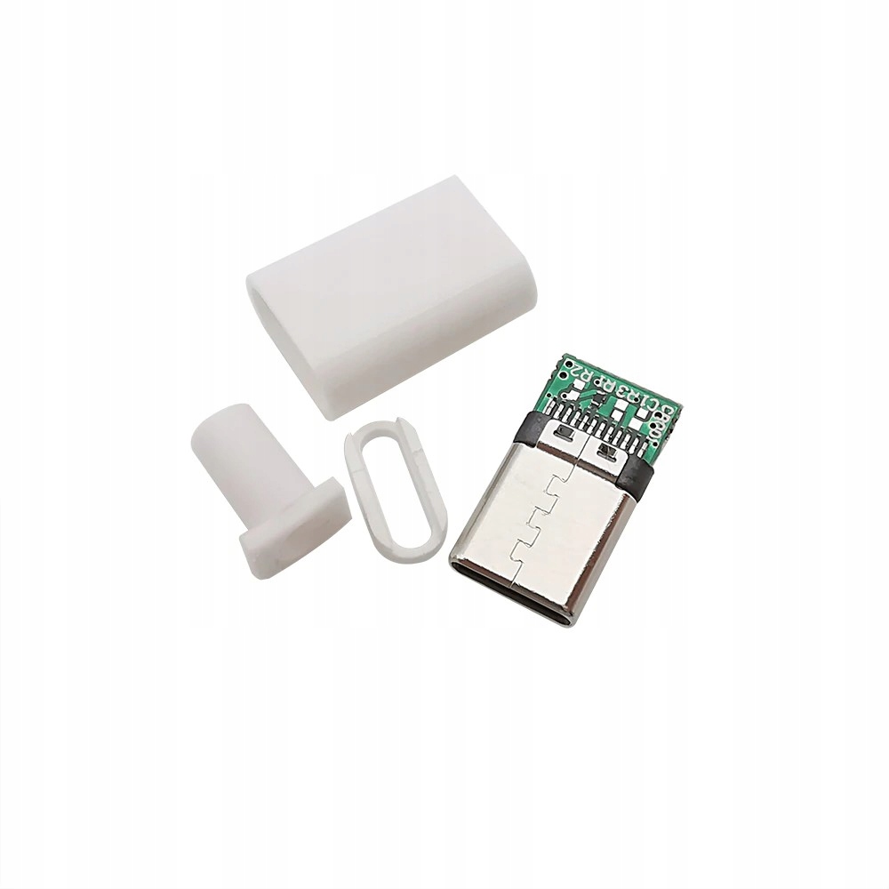

Wtyk Usb typ C Wtyk Usb C 3.1 lutowany biały