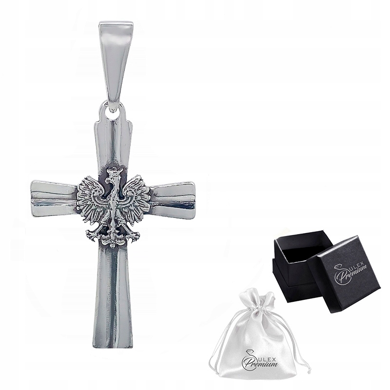 Stříbrný křížek pr. 925 s orlem, vlastenecký