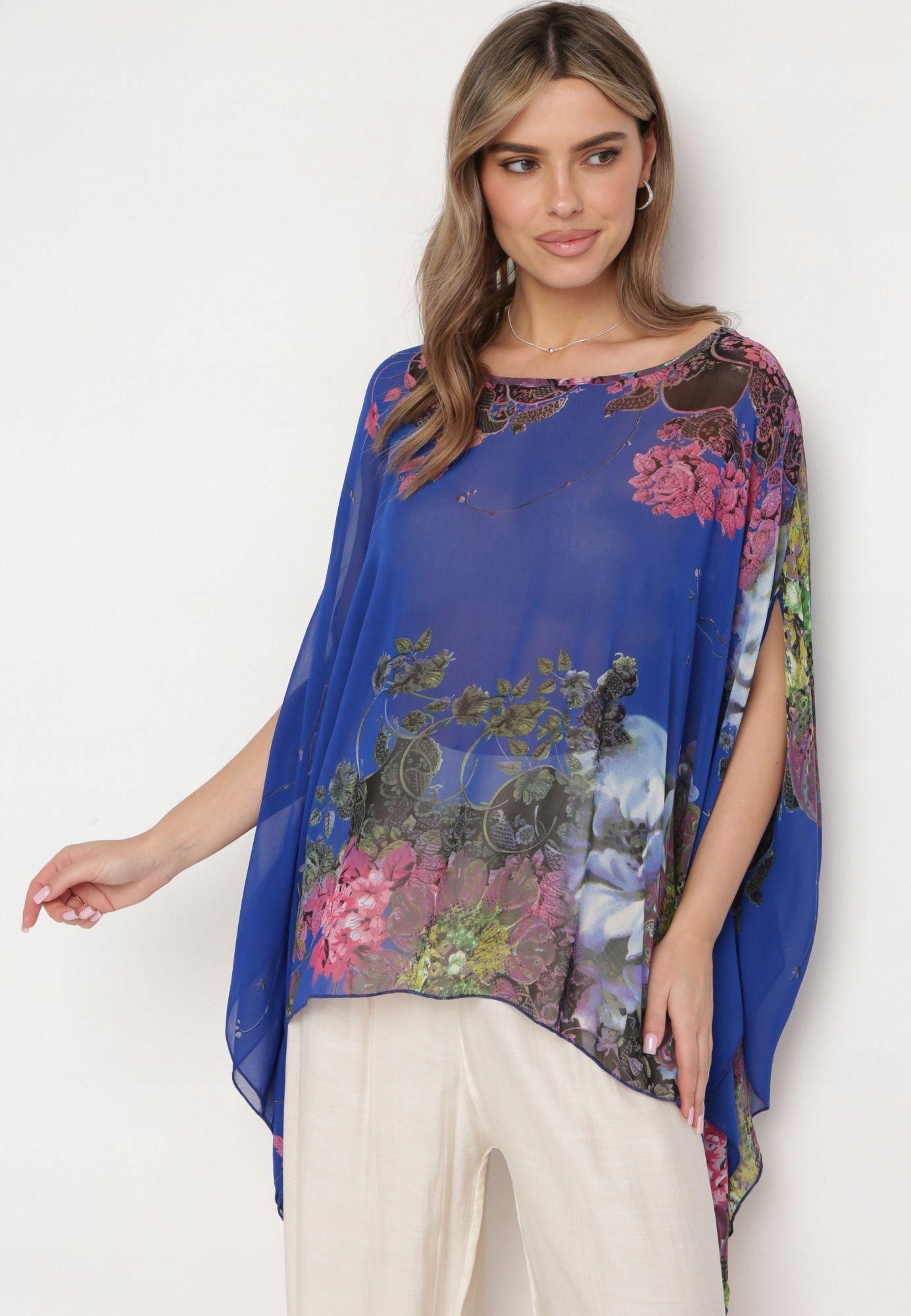 Born2Be Granatowe Ponczo damski