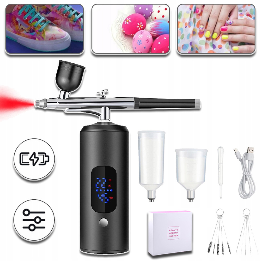 Sada Mini Airbrushů S Přenosným Stříkacím Kompresorem Pro Líčení