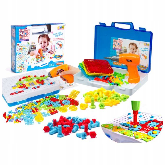 

Wkrętarka Śrubki Klocki w Walizce Puzzle 151el