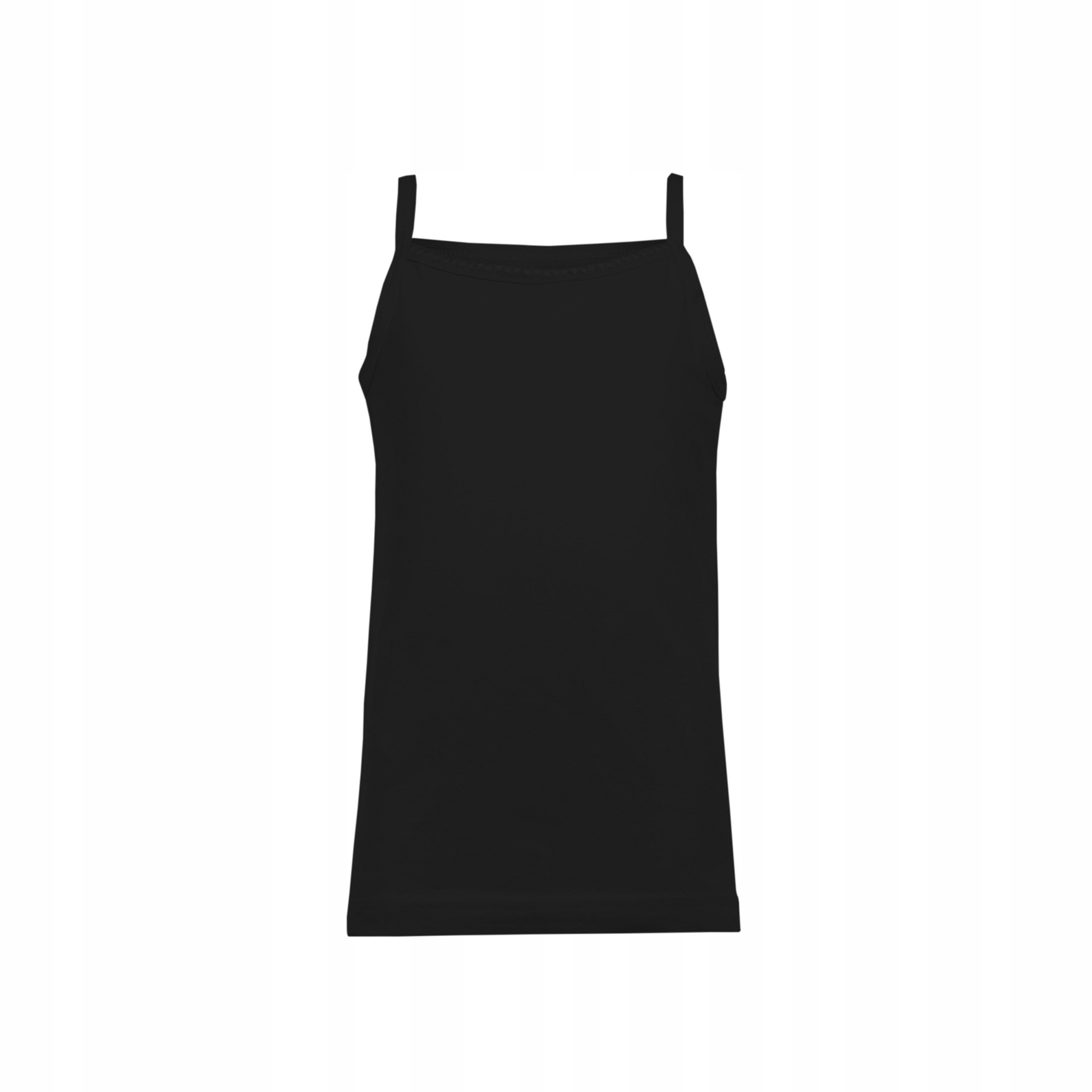 CZARNA BLUZKA KOSZULKA GŁADKA DAMSKA TOP DAMSKI NA RAMIĄCZKACH BAWEŁNA - M Marka inna