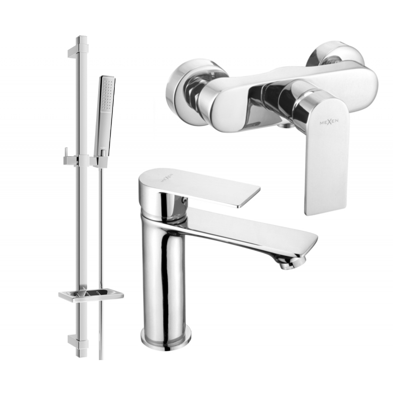 Mexen Royo DQ72 sprchová súprava, chrómová