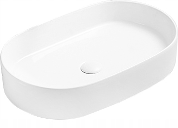 Mexen Celia oválné umyvadlo na desku 60x38 cm, bílá, lesklá keramik