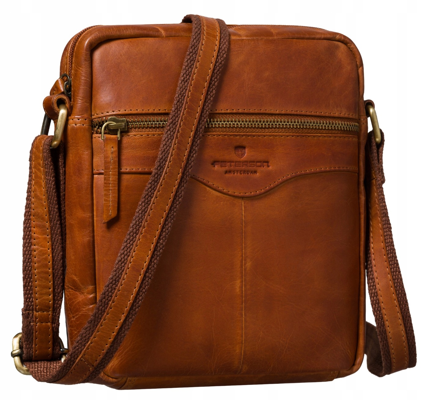 Pánská kožená kabelka přes rameno taška přes rameno crossbody elegantní Peterson