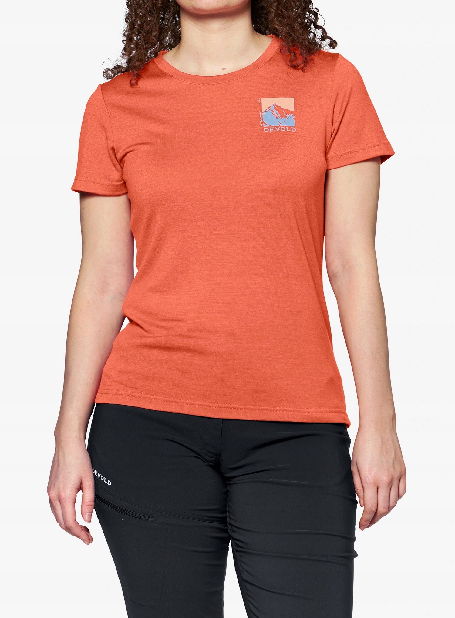 Dámské merino tričko Devold Classic Summit Tee coral L
