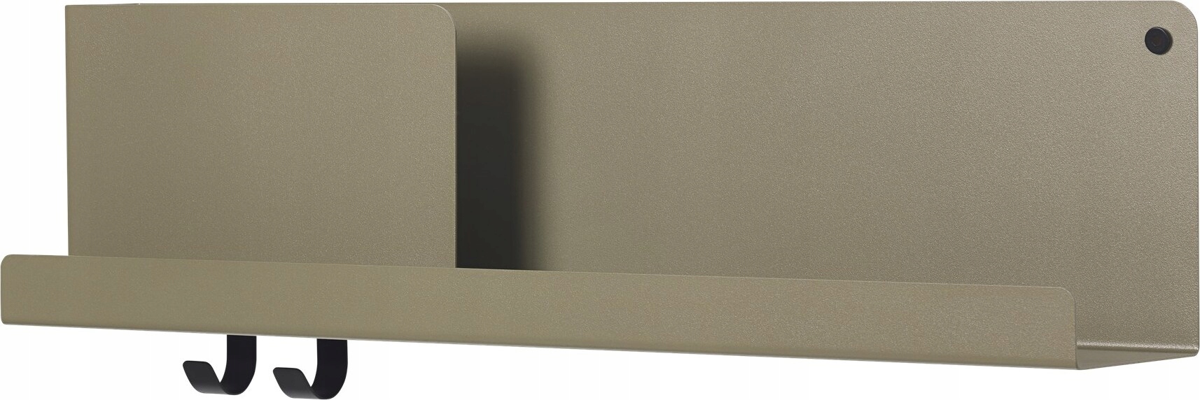 Muuto Folded Organizér Oceľová nástenná polica 63 cm, olivová