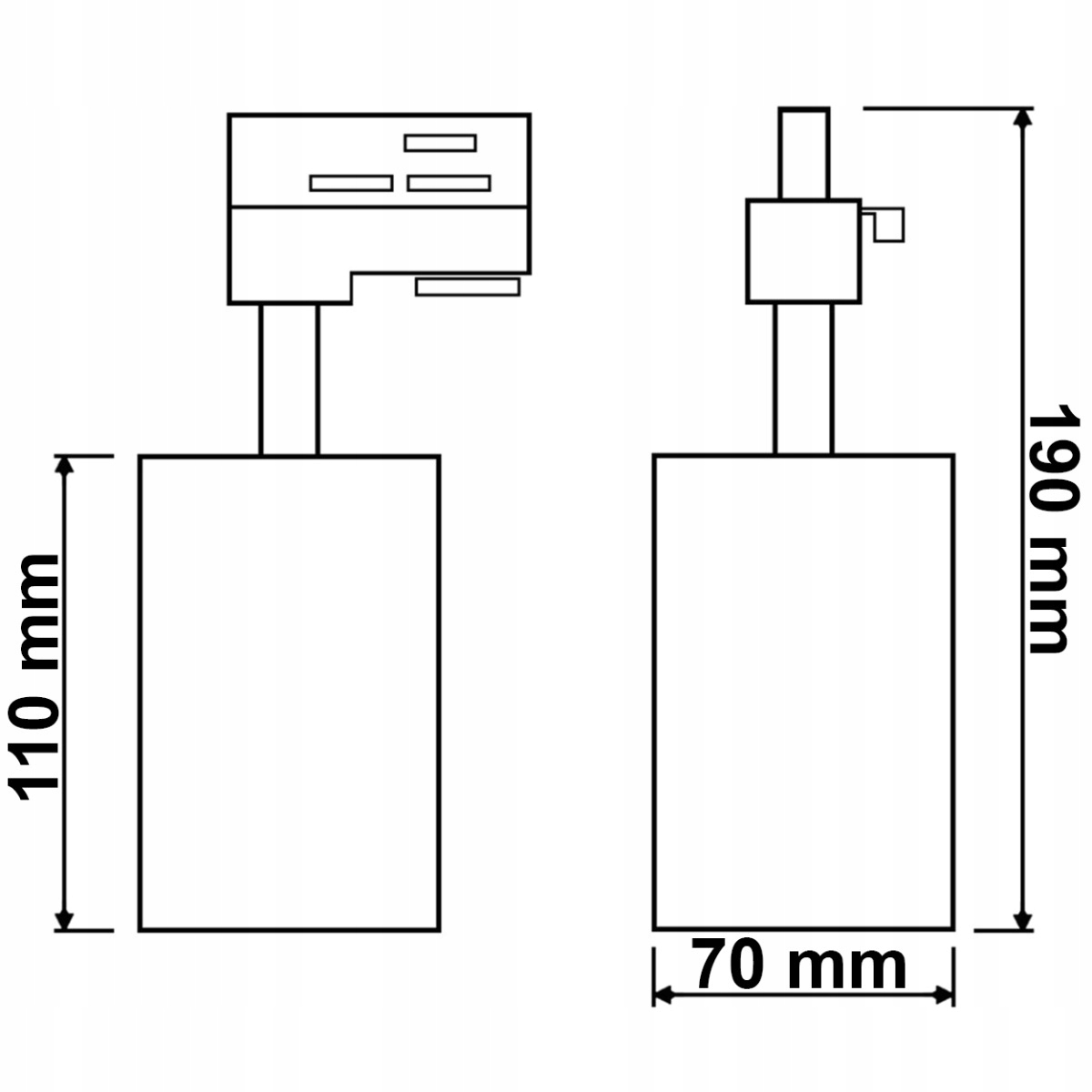 SZYNOPRZEWÓD SZYNA BIAŁA 1,5M + 3X REFLEKTOR GU10 Szerokość produktu 7 cm