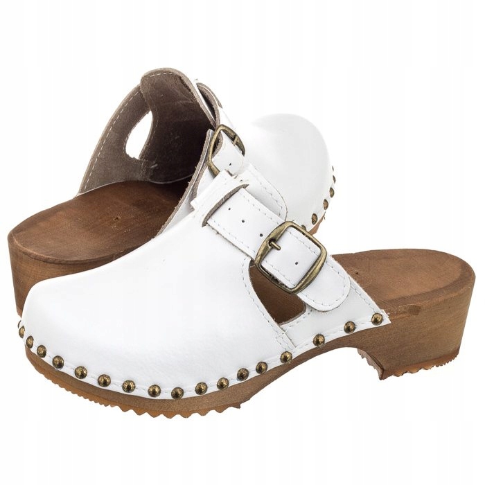 Dámské boty Chodaki Dřeváky Buxa PE15 Bílé