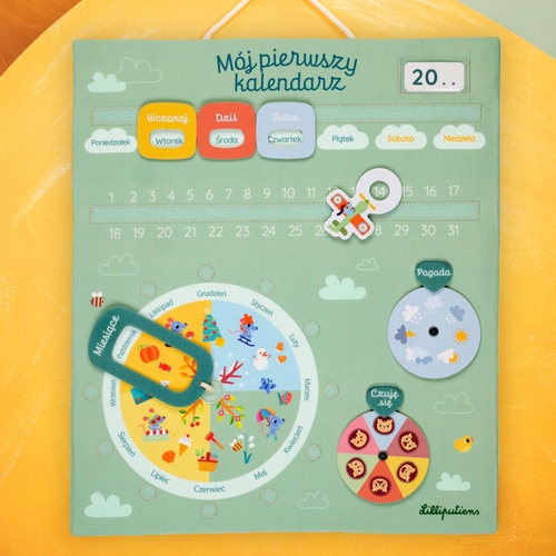 Miękka Tablica Aktywizująca Mój Pierwszy Kalendarz 3 Lata+ Lilliputiens