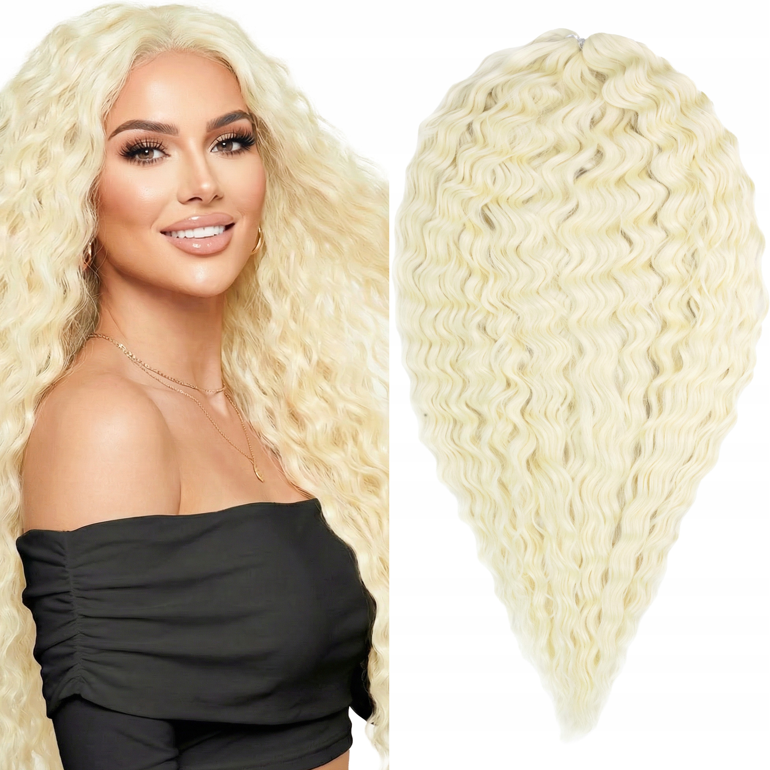 Syntetické umělé vlasy Afroloki Arielki Premium 22" 55 cm 300 g blond