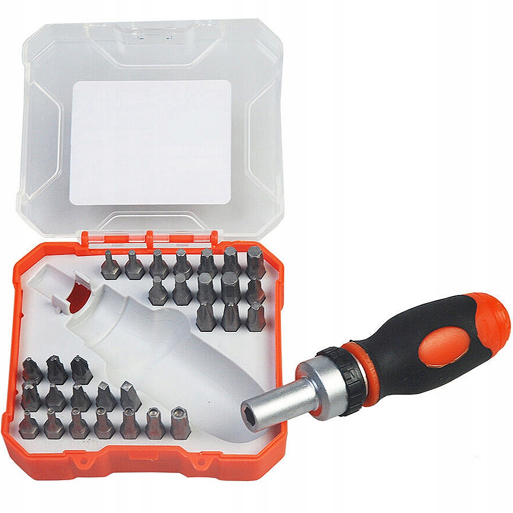 ZESTAW WKRĘTAK ŚRUBOKRĘT Z GRZECHOTKĄ 30 BITÓW UCHWYT MAGNETYCZNY WALIZKA Marka inna