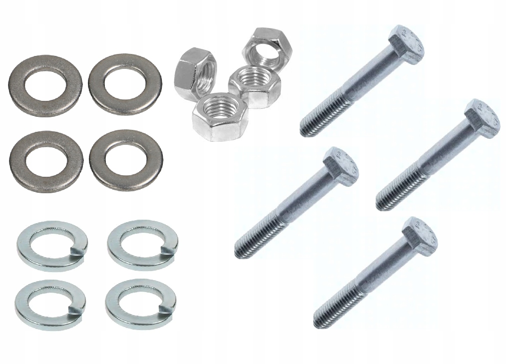 ZESTAW ŚRUB M10 DO KULI HAKA NA 4 OTWORY KULA HAKA HOLOWNICZEGO