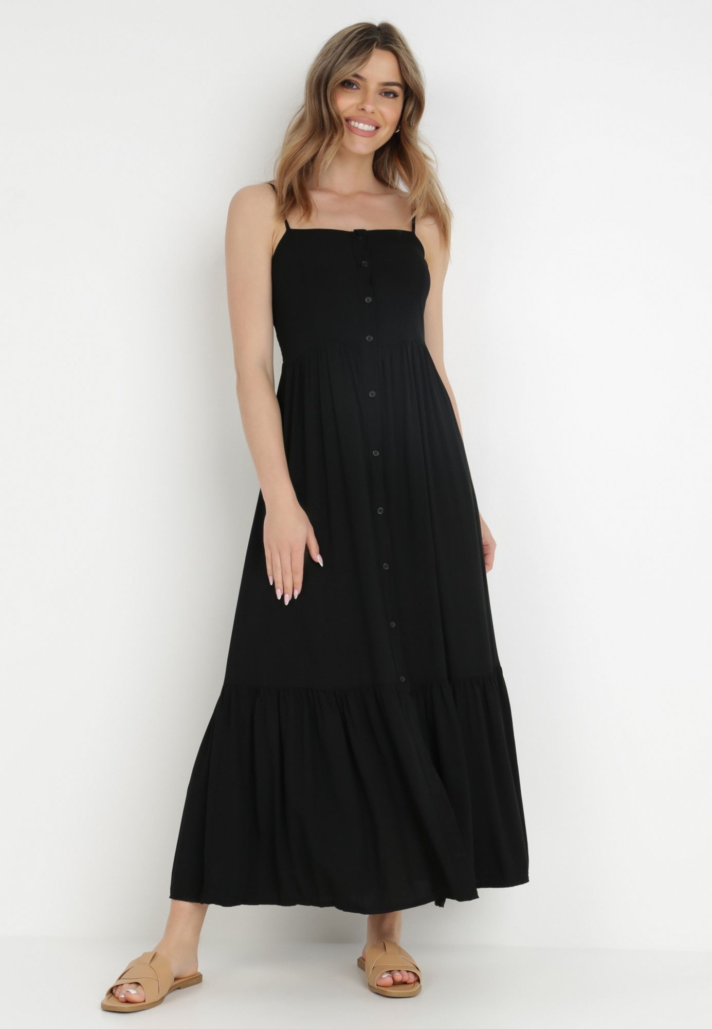 

Born2Be Czarna Sukienka damska S/m Rozkloszowane