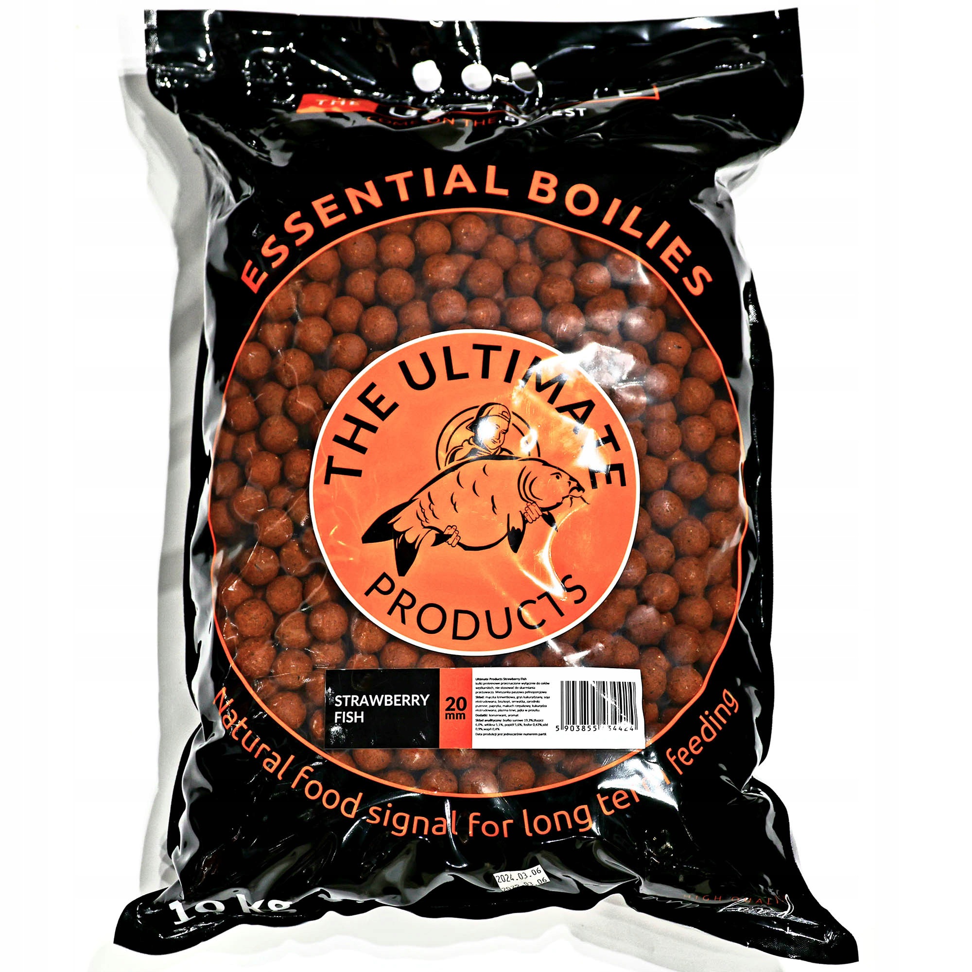 Boilies Ultimate Product Jahoda Ryba 20mm 10kg