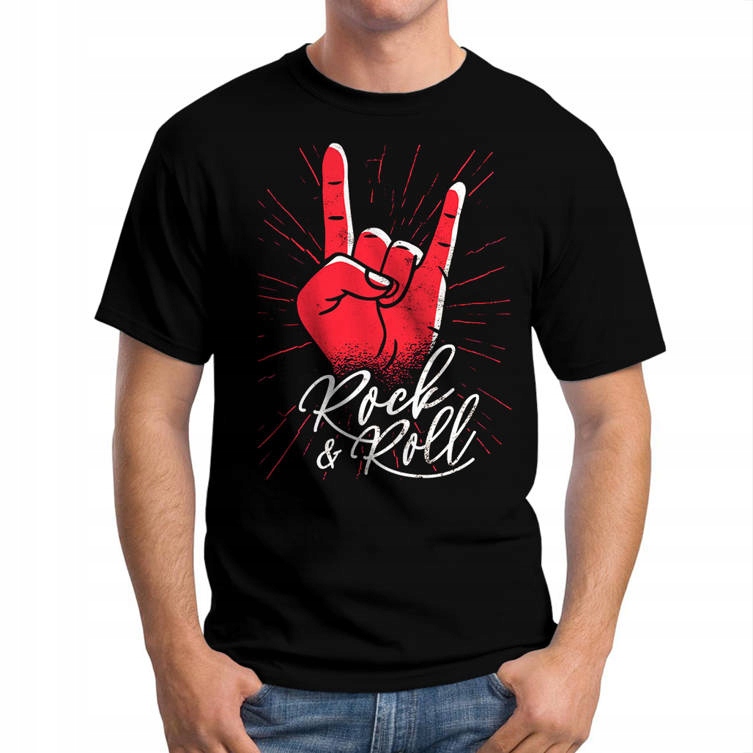 

Koszulka Męska Muzyczne Rock & Roll L