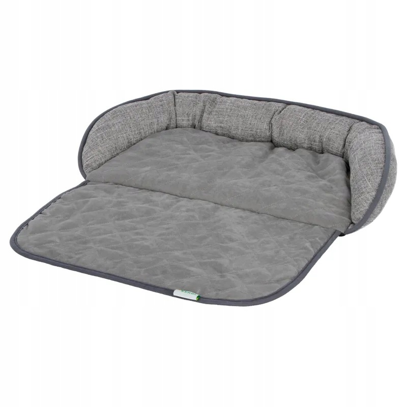 Kerbl Pet Pelíšek Polštář na pohovku Smalt pro psa kočku 98x66x12 cm Šedá