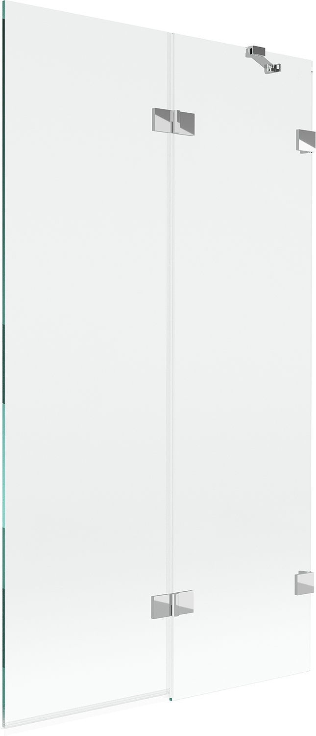 Mexen Lunar vanová zástěna 2-křídlová pravá 100 x 150 cm, transparentní, ch