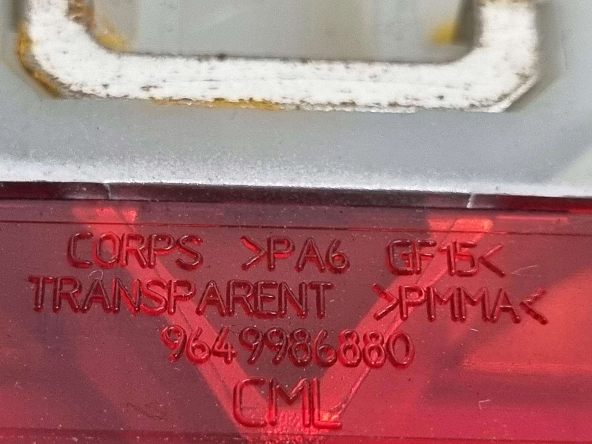 light third brake light Peugeot 207 facelift 2012 9649986880