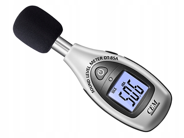 Miernik poziomu dźwięku decybelomierz sonometr Cem DT-85A