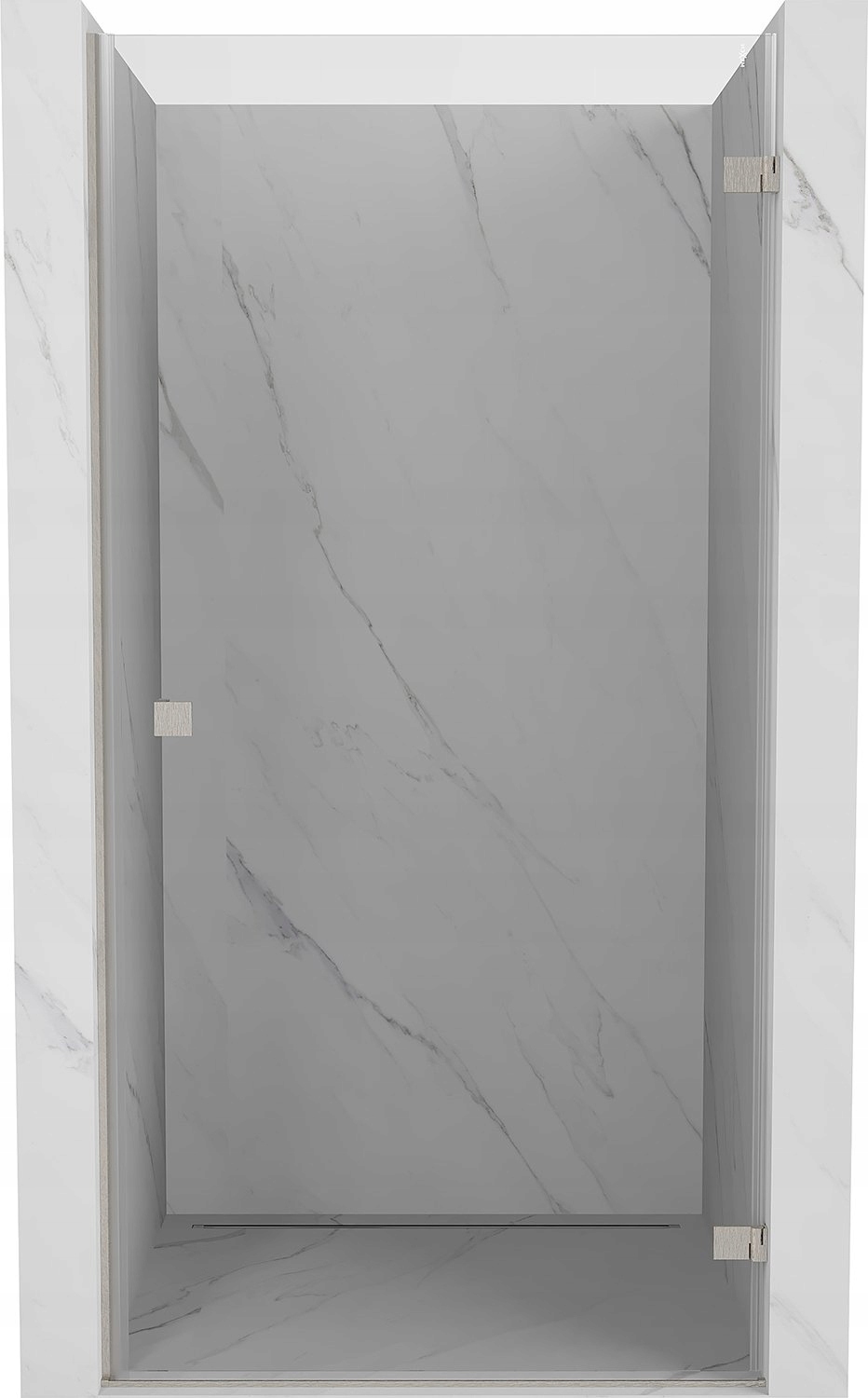 Mexen Lunar-b Drzwi Prysznicowe Uchylne Prawe 60 CM Transparent Nikiel