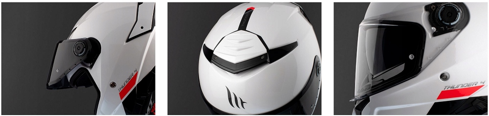 Kask MT THUNDER 4 SV SOLID GLOSS WHITE GRATISY Rodzaj zapięcia mikrometryczne