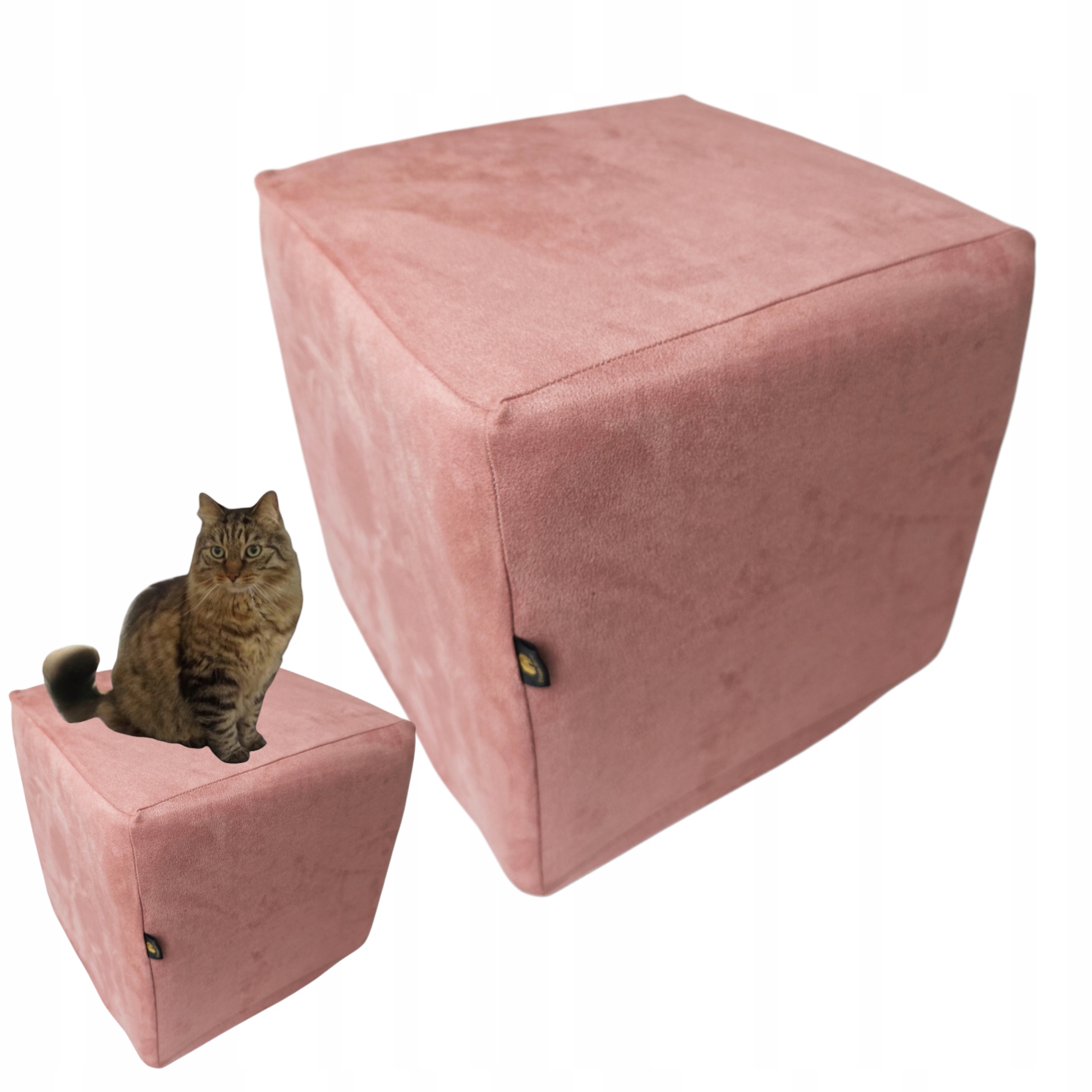 Odolný velurový potah na puf a podnožku, elastický 50x50x40 cm, měkký