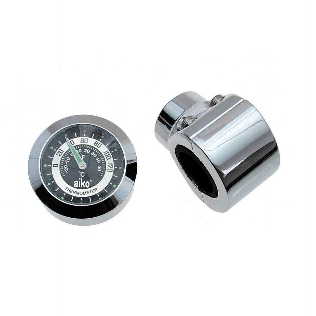 TERMOMETR MOTOCYKLOWY NA KIEROWNICE CHROMOWANY (130)